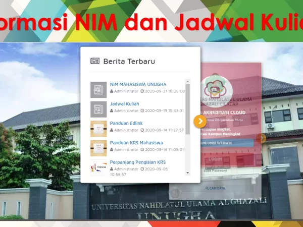 Informasi NIM dan Jadwal Kuliah Bagi Mahasiswa Baru 2020