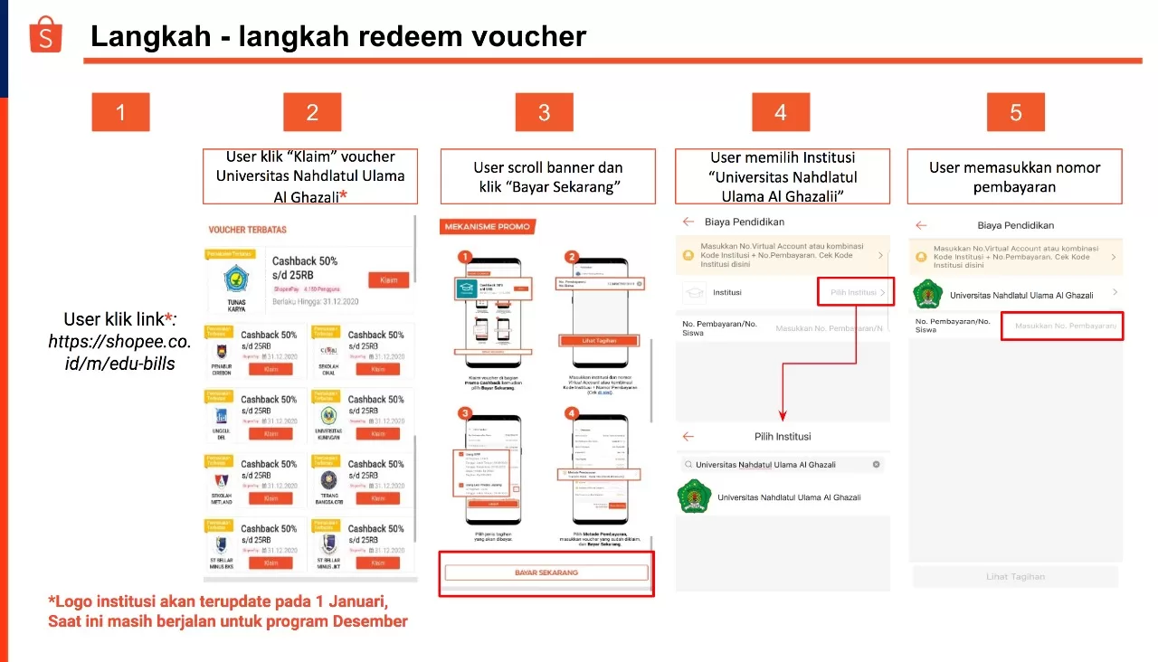 Bayar Kuliah melalui ShopeePay dapat Promo Redeem