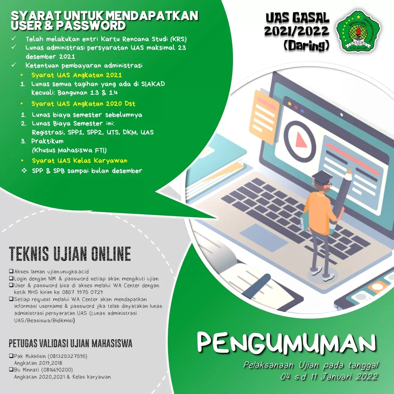 Notice Update Nomor WA Mahasiswa Melalui WA Center