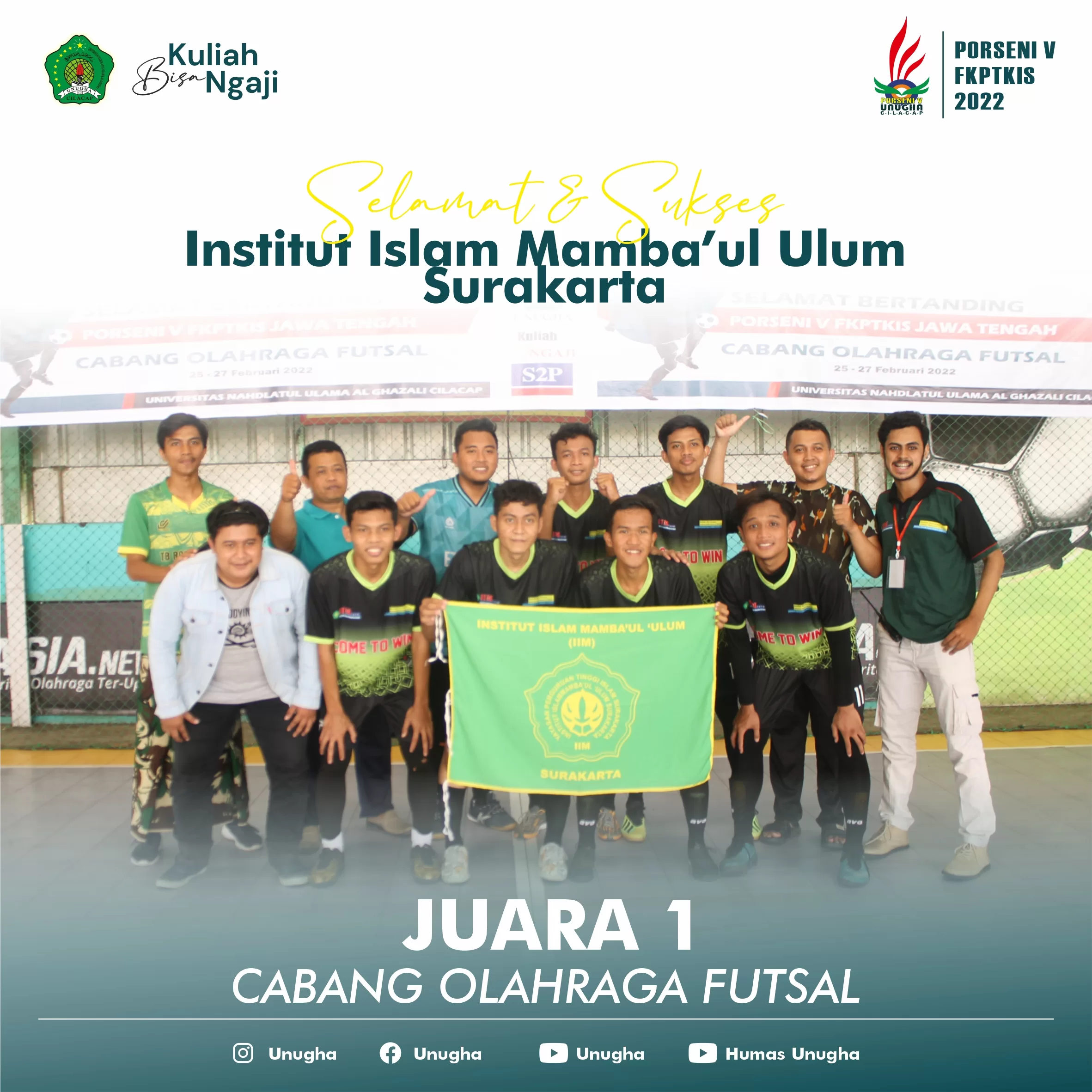 IIMU Sabet Juara Futsal PORSENI FKPTKIS V Cilacap Jawa Tengah